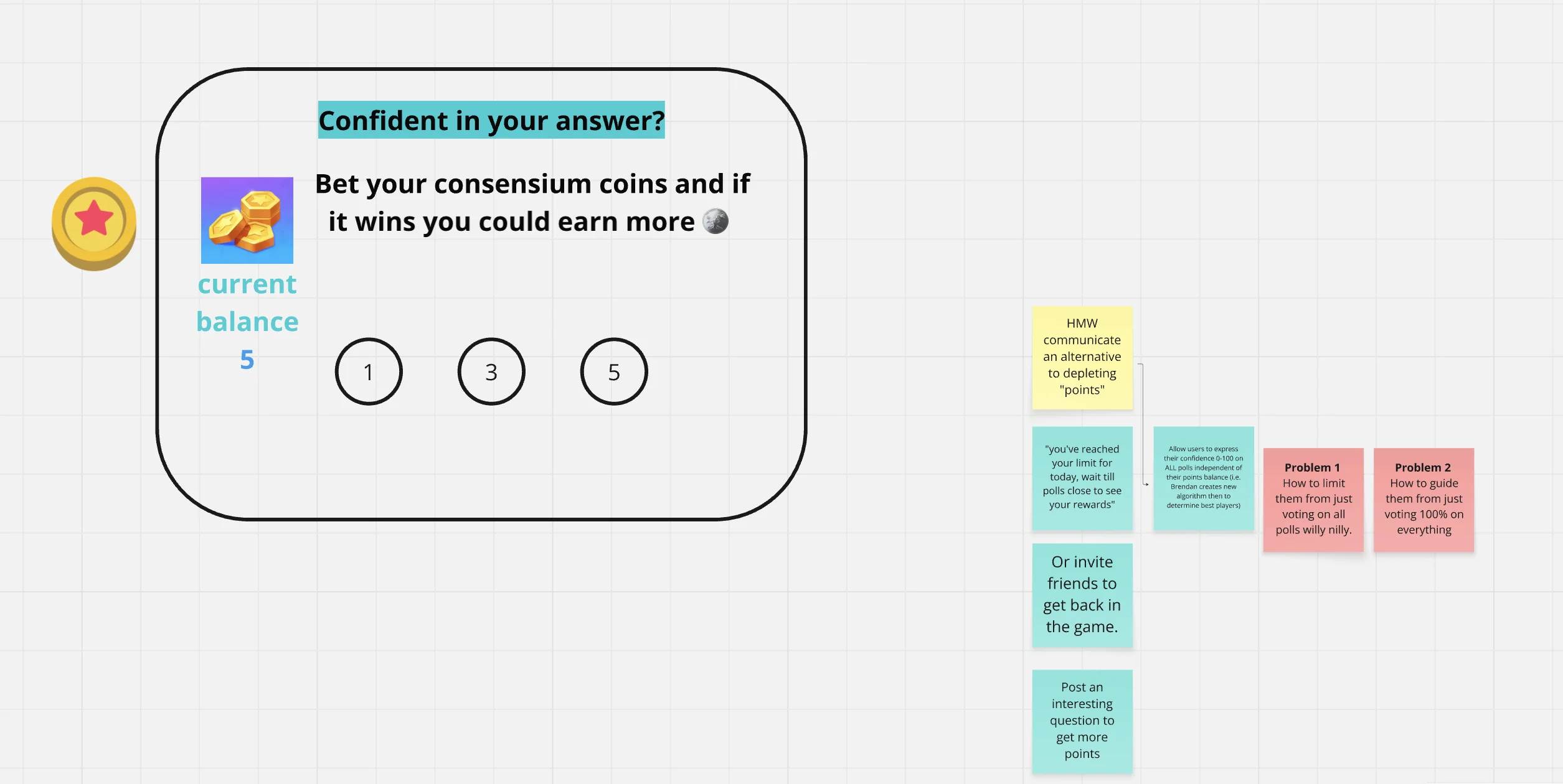 Staking coins mechanic