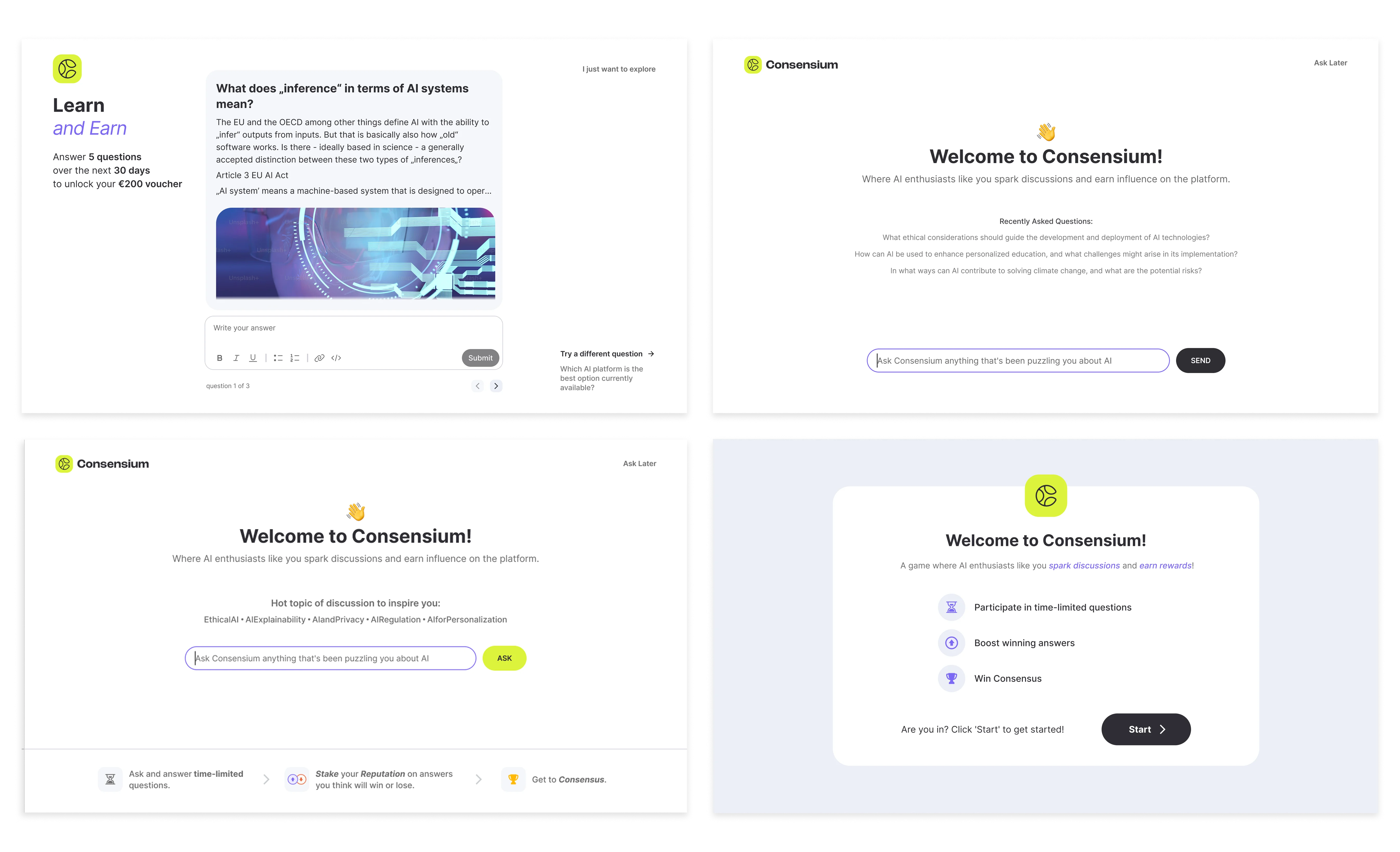 Onboarding screen