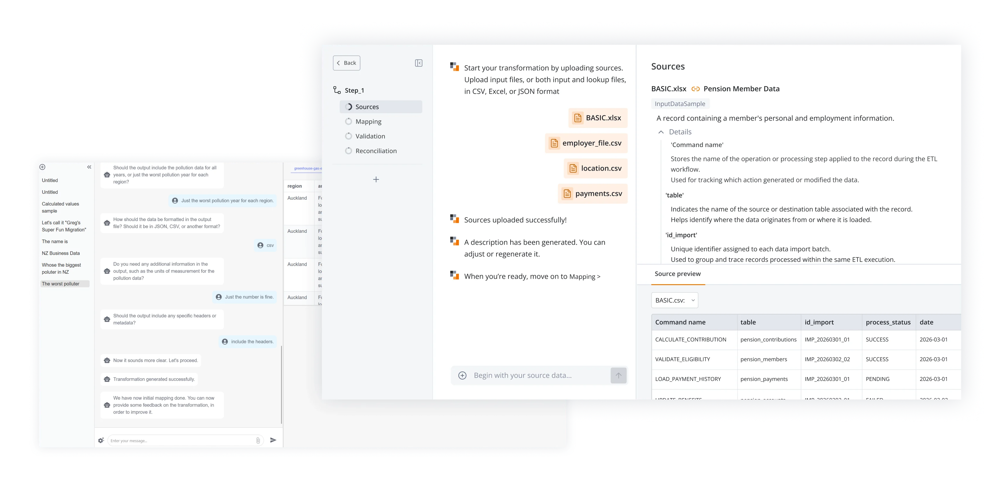 Before and after comparison of Roboshift UI