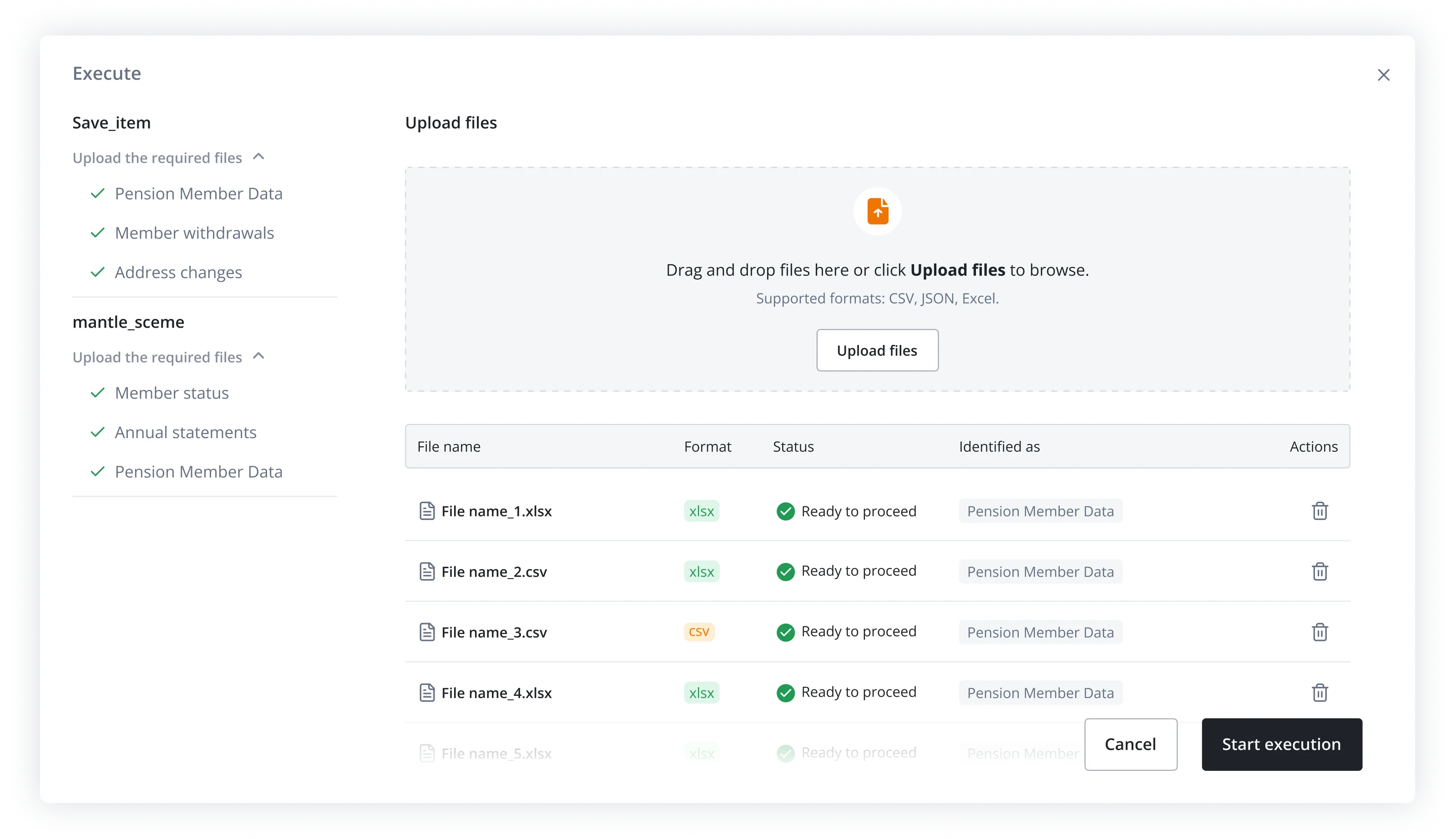 Executor UX interface